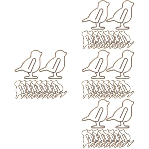 SEWACC 4 Sätze Kreative Antik Bronze Vogel Büroklammern Metall Papierklammern Für Dokumente Notizen Und Scrapbooking Stabil Und Dekorativ Für Büro Und Zuhause 20 Stück * 4 von SEWACC
