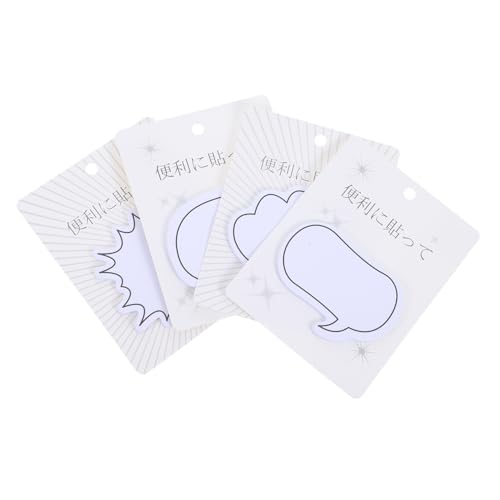 SEWACC 4 Sätze Kreative Haftnotizen mit Dialograhmen Selbstklebende Memo Pads pro Block Vielseitig für Büro Schule Zuhause Kleine Notizzettel mit Starker Haftung von SEWACC