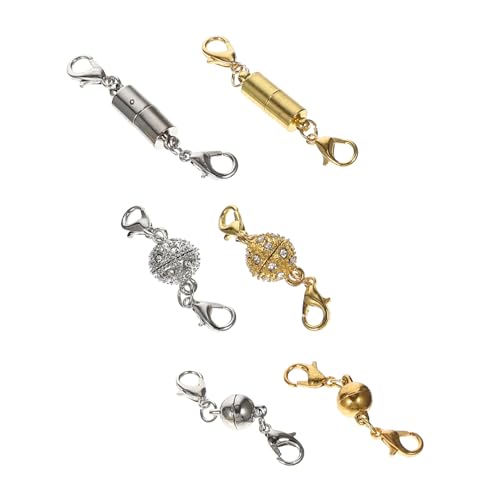 SEWACC 4 Sätze Magnetverschluss Für Schmuck Magnetische Und Armbandverschlüsse Einfach Zu Bedienende Magnet Clips Für Diy Projekte Und Schmuckherstellung 6 Paare * 4 von SEWACC