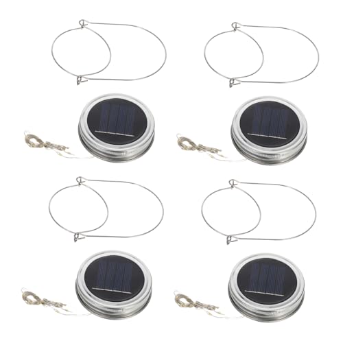 SEWACC 4 Sätze Solar Jar Licht Deckel Set LED Laternen mit Warmweißem Licht für Garten Balkon Terrasse Dekorative Solarlichterkette für Romantisches SEWACC 4 Sätze Solar Jar Licht Deckel Set LED Laternen mit Warmweißem Licht für Garten Balkon Terrasse Dekorative Solarlichterkette für Romantisches von SEWACC