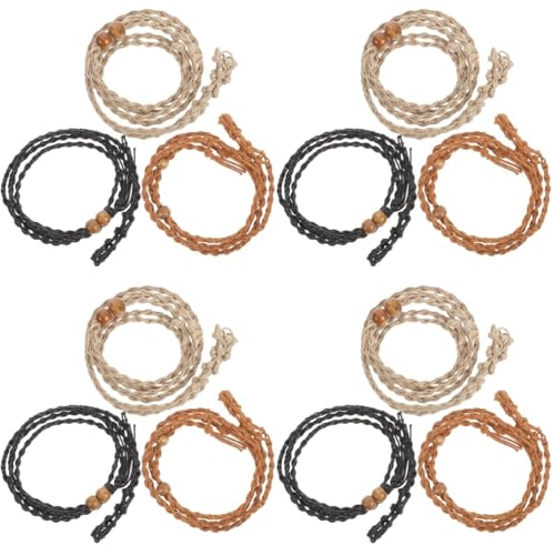 SEWACC 4 Sätze Verstellbare Kristallanhänger Kordel Netzgeflecht Halskette Schmuckhalter Für Diy Schwarze Dunkelbraune Und Beige Schnur Leerer Steinhalter Für Individuelle 3 Stücke * 4 SEWACC 4 Sätze Verstellbare Kristallanhänger Kordel Netzgeflecht Halskette Schmuckhalter Für Diy Schwarze Dunkelbraune Und Beige Schnur Leerer Steinhalter Für Individuelle 3 Stücke * 4 von SEWACC