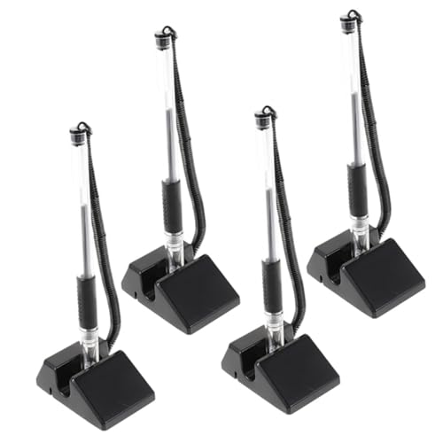 SEWACC 4 Stck. Sicherheitstresen Kugelschreiber mit Gel Diebstahl Thekenstift für Büro Bank und Rezeption mit Praktischem Ständer Schwarz SEWACC 4 Stck. Sicherheitstresen Kugelschreiber mit Gel Diebstahl Thekenstift für Büro Bank und Rezeption mit Praktischem Ständer Schwarz von SEWACC
