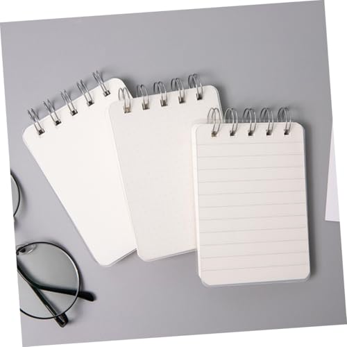 SEWACC 4 Stück 4 teiliges Spiral mit karierten liniertem gepunktetem und blanko Papier Kleines Notizblock Schüler Tragbare Lernkarten für Büro Schule Zuhause von SEWACC
