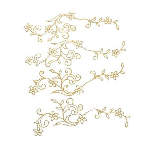 SEWACC 4 Stück Bestickte Blumen Aufnäher Beige Langlebige Stoffapplikationen zum Aufnähen Vielseitig für Kleidung Jeans Taschen Handwerk Verzierungen für Haushalt und Geschäft SEWACC 4 Stück Bestickte Blumen Aufnäher Beige Langlebige Stoffapplikationen zum Aufnähen Vielseitig für Kleidung Jeans Taschen Handwerk Verzierungen für Haushalt und Geschäft von SEWACC