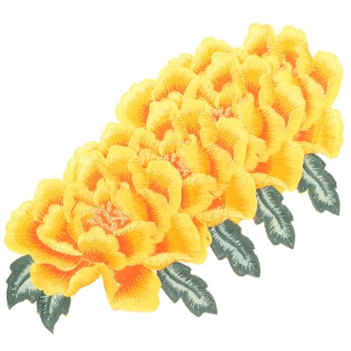 SEWACC 4 Stück Blumenstickerei Patches für Kleidung Aufbügelbare DIY Applikationen zur Dekoration von Jeans Shirts Taschen und Handwerken Langlebig und Farbenfroh von SEWACC