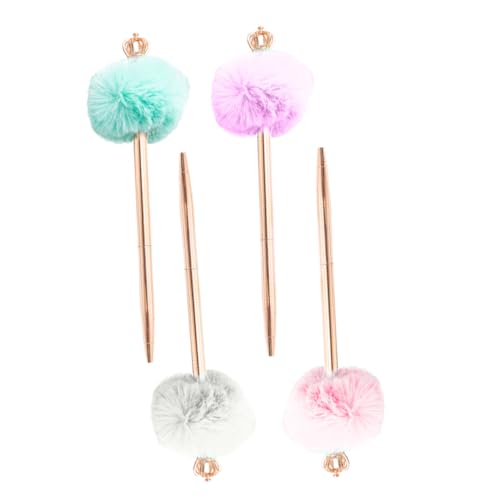 SEWACC 4 Stück Crown Pompom Kugelschreiber Flauschige Schreibstifte Weiß Leichte Glatte Schreibqualität für Schule und Büro SEWACC 4 Stück Crown Pompom Kugelschreiber Flauschige Schreibstifte Weiß Leichte Glatte Schreibqualität für Schule und Büro von SEWACC