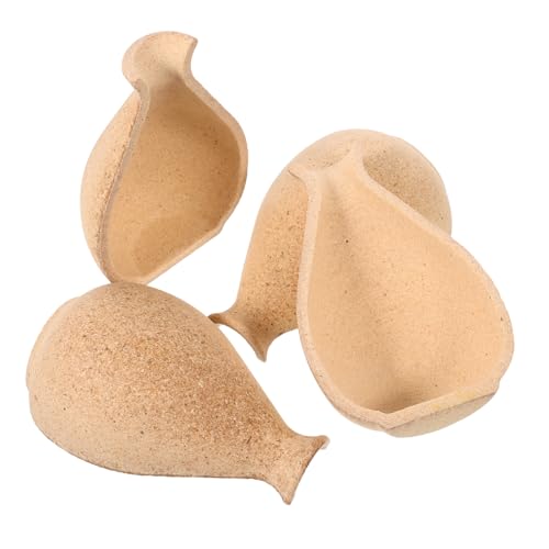 SEWACC 4 Stück DIY Vase Teiliges Handgemachtes Holz und Tonvase Kit für Home Decor Kreative Blumenaufbewahrung Kunsthandwerk für Boho Deko von SEWACC