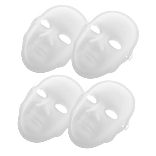 SEWACC 4 Stück Diy Papiermasken Weiße Masken zum Bemalen für Karneval Cosplay Partys Leichte Unbemalte Gesichtsmaske für Kreative Gestaltung und Kulturelle Entdeckung SEWACC 4 Stück Diy Papiermasken Weiße Masken zum Bemalen für Karneval Cosplay Partys Leichte Unbemalte Gesichtsmaske für Kreative Gestaltung und Kulturelle Entdeckung von SEWACC
