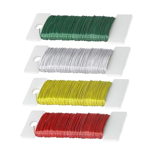 SEWACC 4 Stück Dünner Biegsamer Basteldraht für Armbänder Skulpturen und Designs Bunte Beadingschnur für Diy Projekte und Besondere Anlässe von SEWACC