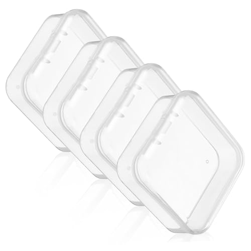 SEWACC 4 Stück Kleine Quadratische Aufbewahrungsboxen aus Klarem PP mit Deckel Kompakte Sortierboxen für Schmuck Perlen Münzen Stapelbare Plastikboxen mit Praktischem Schnappverschluss SEWACC 4 Stück Kleine Quadratische Aufbewahrungsboxen aus Klarem PP mit Deckel Kompakte Sortierboxen für Schmuck Perlen Münzen Stapelbare Plastikboxen mit Praktischem Schnappverschluss von SEWACC