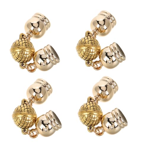 SEWACC 4 Stück Magnetverschlüsse für Halsketten Goldfarbene DIY Schmuck Verschlüsse Einfache Handhabung Vielseitig Einsetzbar für Ketten und Schals SEWACC 4 Stück Magnetverschlüsse für Halsketten Goldfarbene DIY Schmuck Verschlüsse Einfache Handhabung Vielseitig Einsetzbar für Ketten und Schals von SEWACC