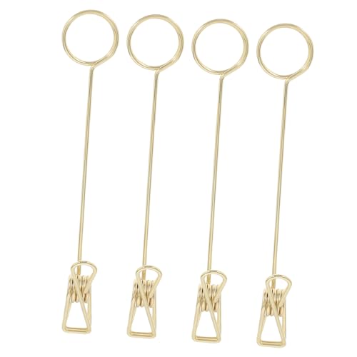 SEWACC 4 Stück Metall Doppelköpfige Kartenhalter Clips Multifunktionale Memo Fotoklammern Stabile Kompakte Halter für Notizen Blumen Tischkarten Vielseitig Einsetzbar SEWACC 4 Stück Metall Doppelköpfige Kartenhalter Clips Multifunktionale Memo Fotoklammern Stabile Kompakte Halter für Notizen Blumen Tischkarten Vielseitig Einsetzbar von SEWACC