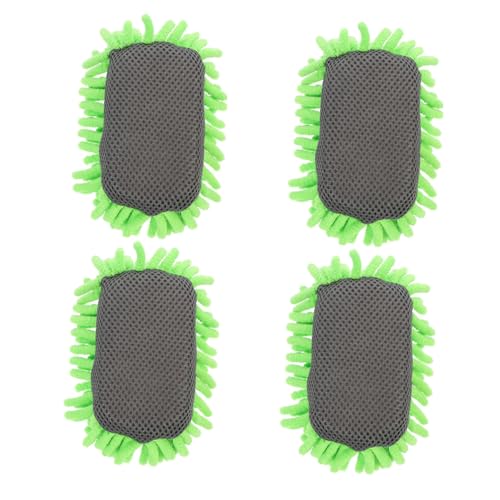 SEWACC 4 Stück Mikrofaser Whiteboard Radiergummi Schnelltrocknend Beidseitig Nutzbar Effektive Tafelreiniger für Schule Büro und DIY Grün von SEWACC