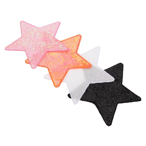 SEWACC 4 Stück Paillettenstern Patch Patch-Dekoration Sternapplikationen für Kleidung Sternpine Patches Kleiderflicken aufbügeln Stickpine Patches Pailletten und selbstklebende Rückseite SEWACC 4 Stück Paillettenstern Patch Patch-Dekoration Sternapplikationen für Kleidung Sternpine Patches Kleiderflicken aufbügeln Stickpine Patches Pailletten und selbstklebende Rückseite von SEWACC