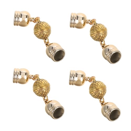 SEWACC 4 Stück Schmuckverschlüsse für Armbänder Schmuck Zubehör Schmuck Magnetschließe Stilvolles Schmuckzubehör Halskette Verlängerung Magnetverschluss Armbandverschlüsse Metall Golden von SEWACC