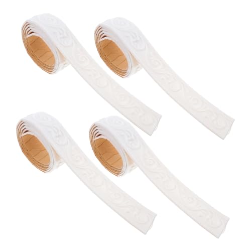 SEWACC 4 Stück Selbstklebende Wandverkleidung Flexibles Zierleisten für Wohnzimmer und Küche Design Wasserdichtes Xpe Material für Glatte Oberflächen von SEWACC