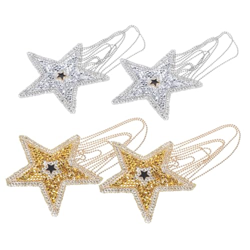 SEWACC 4 Stück Strass Stern Patches Teiliges Kompakte Strapazierfähige Bügelaufnäher für Kleidung Dekorative Feine Stickerei mit Quaste Geeignet für Jacken Rucksäcke Hosen DIY SEWACC 4 Stück Strass Stern Patches Teiliges Kompakte Strapazierfähige Bügelaufnäher für Kleidung Dekorative Feine Stickerei mit Quaste Geeignet für Jacken Rucksäcke Hosen DIY von SEWACC