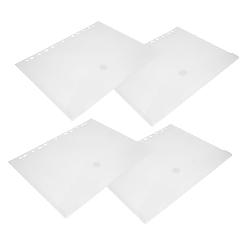 SEWACC 4 Stück Teiliges Dokumentenmappe aus Dickem Kunststoff Transparente Abheftbare Aktenhüllen mit Praktischem Robuste Vielseitige Dokumententaschen für Büro Schule und Zuhause von SEWACC