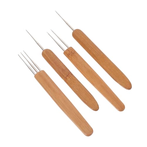 SEWACC 4 Stück Teiliges Dreadlock Häkelnadel Set Bambus mit Fach Fach für Haar Flechten Häkelwerkzeug für Anfänger Vielseitig für Haarverlängerung und Perücken Zeitsparend SEWACC 4 Stück Teiliges Dreadlock Häkelnadel Set Bambus mit Fach Fach für Haar Flechten Häkelwerkzeug für Anfänger Vielseitig für Haarverlängerung und Perücken Zeitsparend von SEWACC