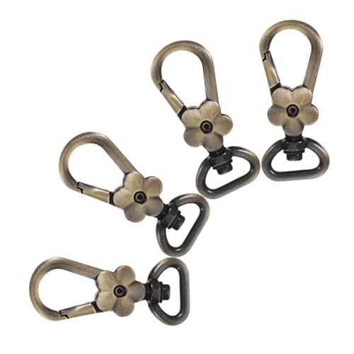 SEWACC 4 Stück Teiliges Drehbarer Metall snap haken aus Legiertem Material Rutschfeste D ring Clips für DIY Schmuckprojekte Taschenriemen Schlüsselanhänger Robuste Allzweck hardware mit von SEWACC