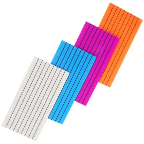 SEWACC 4 Stück Teiliges Durchsichtige Haftnotizen mit Liniertes Pet material Wiederablösbar Selbstklebende Memo Pads für Büro Schule Haushalt Vielseitig Einsetzbar von SEWACC