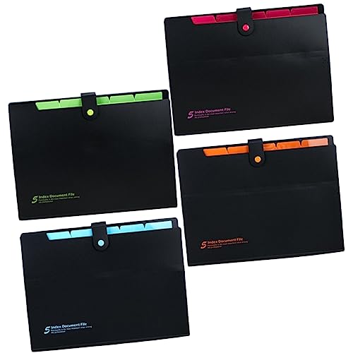 SEWACC 4 Stück Teiliges Fächermappen Mehrschichtiger Dokumenten Organizer aus Robustem Vielseitiger Folder Organizer für Rechnungen Banknoten und Bürobedarf Tragbar und Platzsparend von SEWACC