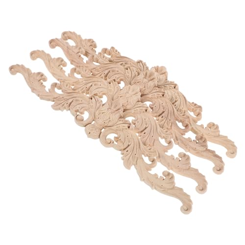 SEWACC 4 Stück Teiliges Holzapplikationen Unbemalt Geschnitzte Möbelornamente Europäischer Stil Vielseitige Dekoration für Schrank Bettgestell Tür und Wand DIY Möbelverzierung SEWACC 4 Stück Teiliges Holzapplikationen Unbemalt Geschnitzte Möbelornamente Europäischer Stil Vielseitige Dekoration für Schrank Bettgestell Tür und Wand DIY Möbelverzierung von SEWACC