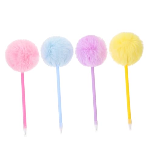 SEWACC 4 Stück Teiliges Kreative Kugelschreiber mit Flauschigem Pompon Ergonomisch Rutschfest Schreibend Farbenfrohe Schreibstifte für Büro Schule SEWACC 4 Stück Teiliges Kreative Kugelschreiber mit Flauschigem Pompon Ergonomisch Rutschfest Schreibend Farbenfrohe Schreibstifte für Büro Schule von SEWACC