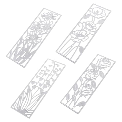 SEWACC 4 Stück Teiliges Lesezeichen Stanzformen aus Carbonstahl Blumenrahmen Langlebig und Wiederverwendbar Glatte Kanten für Sicheres DIY Scrapbooking für Fotoalben und Heimdekoration SEWACC 4 Stück Teiliges Lesezeichen Stanzformen aus Carbonstahl Blumenrahmen Langlebig und Wiederverwendbar Glatte Kanten für Sicheres DIY Scrapbooking für Fotoalben und Heimdekoration von SEWACC