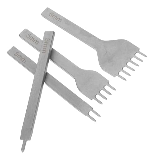 SEWACC 4 Stück Teiliges Lochstanz Langlebigem Stahl für Leder DIY Präzise Lochstanzwerkzeug mit Sauberem Lochrand Vielseitig Einsetzbar für Gürtel Riemen und Handgefertigte Lederarbeiten von SEWACC
