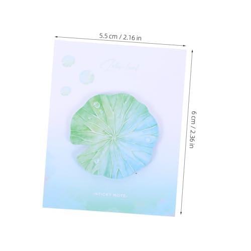 SEWACC 4 Stück Teiliges Lotusblatt Haftnotizen Selbstklebend Naturgetreu Frühling Party Favor Notizzettel für Schule Büro Lehrerstationery von SEWACC