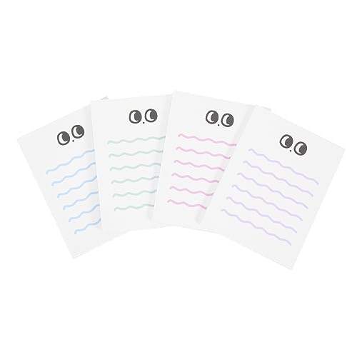 SEWACC 4 Stück Teiliges Notizblock Tragbares Schreibpapier Blau und Grün für Schule und Büro für Notizen Skizzen und Kreative Ideen von SEWACC