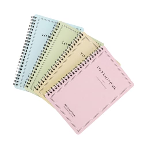 SEWACC 4 Stück Teiliges Side spiral Notizbuch mit Dickem Glattem Papier Vielseitig als Tagebuch Reisetagebuch und Schreibblock für Schüler und Alltag Geeignet von SEWACC