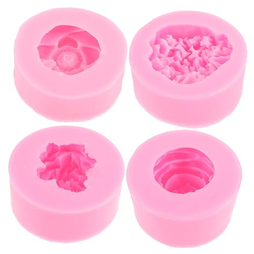 SEWACC 4 Stück Teiliges Silikon Blumenform DIY Gießform für Fondant und Epoxidharzblumen für Kuchen Dekoration und Kreative Bastelprojekte von SEWACC