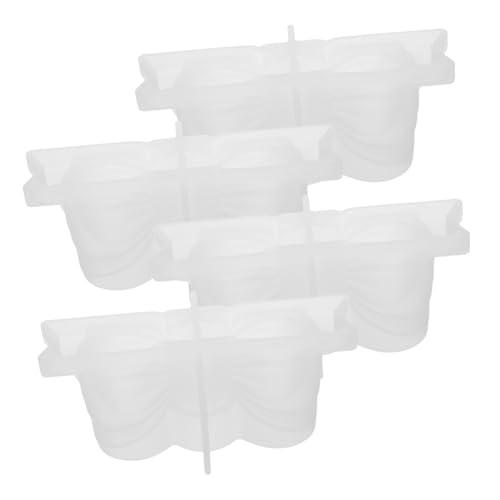 SEWACC 4 Stück Teiliges Silikon Kerzenhalter-formset Bowknot Resin Gießform Flexibel Wiederverwendbar für Duftkerzen DIY Kunsthandwerk Zuhause Dekoration von SEWACC