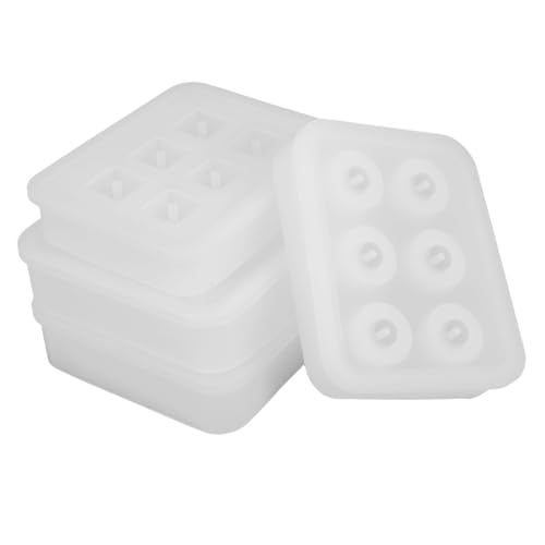 SEWACC 4 Stück Teiliges Silikon Perlen Gießform mit Kugel und Würfelform Wiederverwendbar für Schmuckherstellung Epoxidharz Polymer Clay und DIY Bastelprojekte SEWACC 4 Stück Teiliges Silikon Perlen Gießform mit Kugel und Würfelform Wiederverwendbar für Schmuckherstellung Epoxidharz Polymer Clay und DIY Bastelprojekte von SEWACC