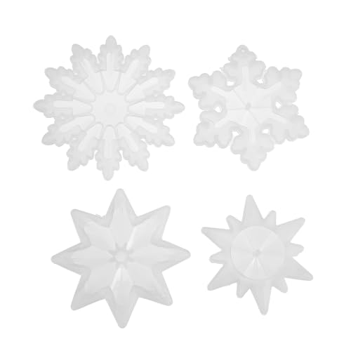 SEWACC 4 Stück Teiliges Silikon Schneeflocken Anhänger Formen Wiederverwendbare DIY Epoxidharz Schmuckgießform Einfache Reinigung Sichere und Flexible Kristall Harz Gießform für SEWACC 4 Stück Teiliges Silikon Schneeflocken Anhänger Formen Wiederverwendbare DIY Epoxidharz Schmuckgießform Einfache Reinigung Sichere und Flexible Kristall Harz Gießform für von SEWACC