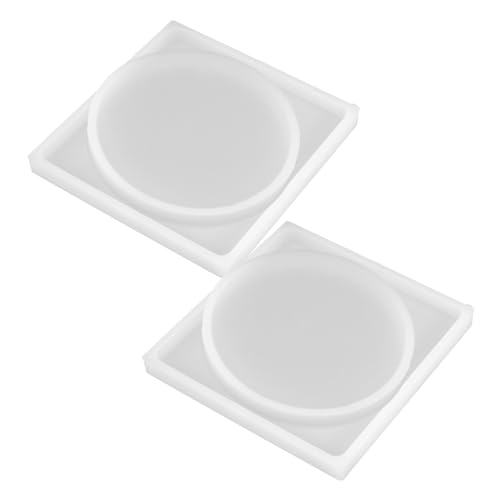 SEWACC 4 Stück Teiliges Silikon Untersetzer Formset für Epoxidharz Mittlere Runde und Quadratische Gießformen Wiederverwendbar Langlebig und Leicht Entformbar DIY Cup Pad für Zuhause und SEWACC 4 Stück Teiliges Silikon Untersetzer Formset für Epoxidharz Mittlere Runde und Quadratische Gießformen Wiederverwendbar Langlebig und Leicht Entformbar DIY Cup Pad für Zuhause und von SEWACC