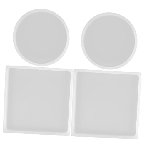 SEWACC 4 Stück Teiliges Silikon Untersetzerform Dicke Runde und Quadratische Formen Langlebig und Reißfest für DIY Epoxidharz Gießen Einfache Handhabung für Resin Epoxy Coaster SEWACC 4 Stück Teiliges Silikon Untersetzerform Dicke Runde und Quadratische Formen Langlebig und Reißfest für DIY Epoxidharz Gießen Einfache Handhabung für Resin Epoxy Coaster von SEWACC