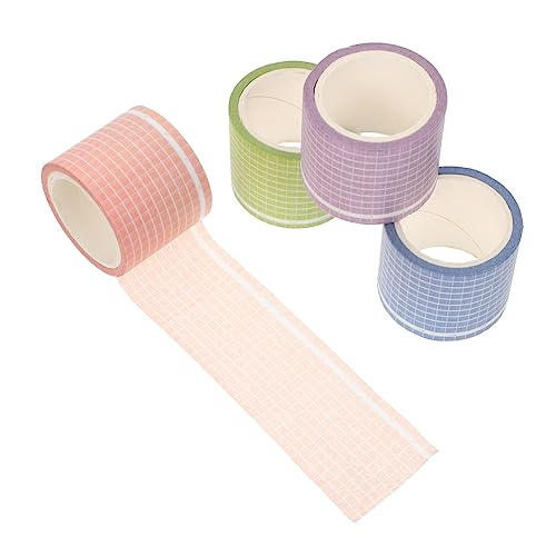 SEWACC 4 Stück Teiliges Washi Klebeband Dekorative Papierbänder für Scrapbooking DIY Kunstprojekte Einfach Abzureißen Rückstandsfrei Entfernbar für Kreative Bastler Zufällige Farbe von SEWACC