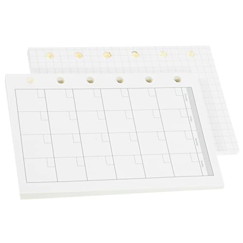 SEWACC 4 Stück Transparenter Abnehmbarer Ringbuch Notizblock mit Linierten Kleines Multifunktionales Notizheft für Schüler und Scrapbooking und Material von SEWACC