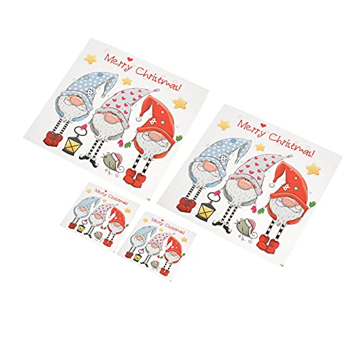 SEWACC 4 Stück Weihnachts Gnome Transfer Patches Hochwertige Wärmeübertragung für Kleidung Diy Dekoration Santa Claus Design für Festliche Anlässe für T Shirts Accessoires von SEWACC