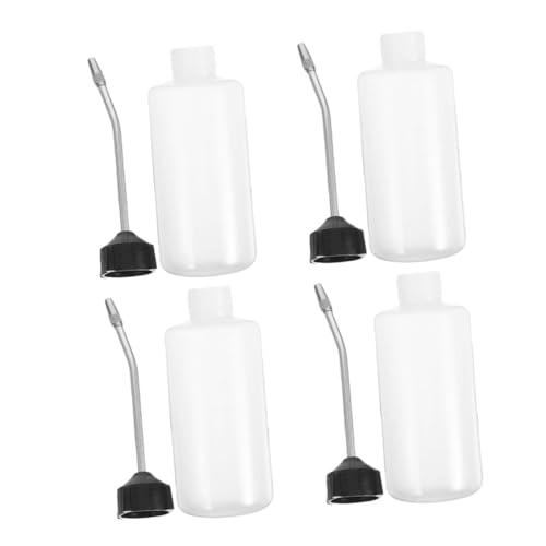 SEWACC 4 Stücke Kunststoffölflasche mit Langem Auslauf und Schraubverschluss für Diy Industrielle Nähmaschinen und Haushaltsanwendungen von SEWACC