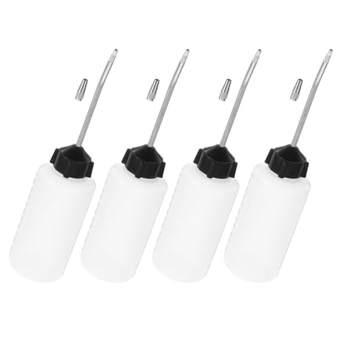 SEWACC 4 Stücke Ölflasche mit Langem Metallauslauf und Schraubverschluss für Heim und Industrienähmaschinen für Diy Projekte und Schmierungsbedürfnisse von SEWACC