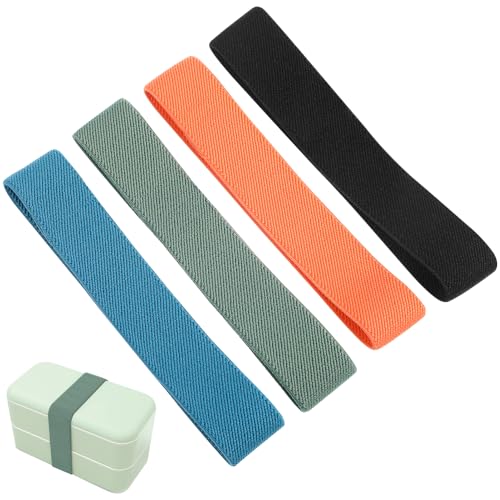 SEWACC 4 x elastische Bänder, verschiedene Farben, Befestigungsbänder für Lunchboxen, Nylon-Gummibänder für Reisen, Picknick, Outdoor SEWACC 4 x elastische Bänder, verschiedene Farben, Befestigungsbänder für Lunchboxen, Nylon-Gummibänder für Reisen, Picknick, Outdoor von SEWACC