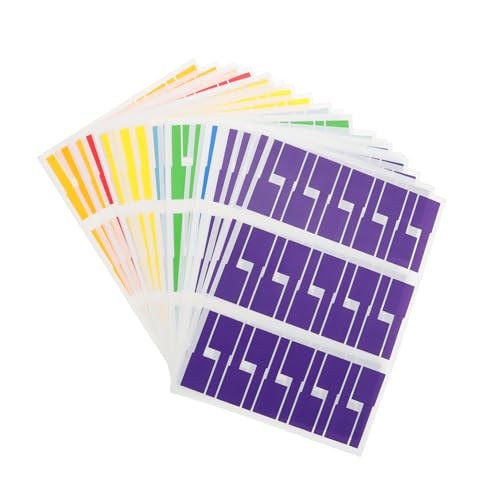 SEWACC 40 Blatt Kabelbeschriftungsaufkleber Selbstklebend Farben Robuste Praktische Etiketten für Effiziente Kabelorganisation von SEWACC