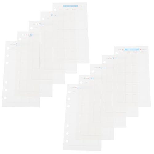 SEWACC 40 Blatt Nachfüllpapier für Ringbuch Planer Tagebuch Strapazierfähiges Schreibpapier Kompatibel mit Standard Ring Ordner für Büro Reisen und Alltag von SEWACC