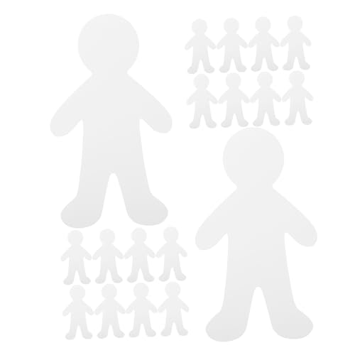 SEWACC 40 Stück Ausschnitte Für Die Klassenzimmerdekoration Personenformen Bemalbare Figuren Kinderkarton Leere Personenformen Pappausschnitte Menschenausschnitte von SEWACC