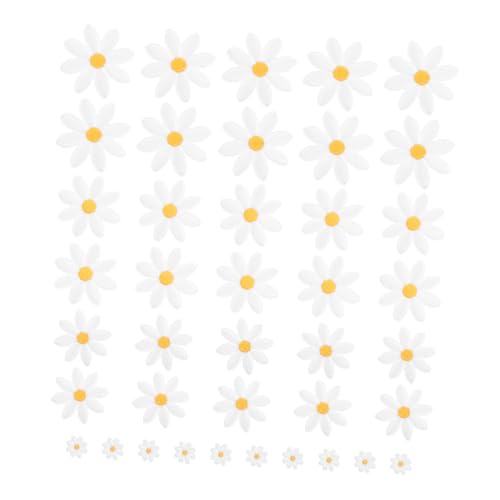 SEWACC 40 Stück Bügelbare Stoffblumen für Kleidung Jeans Jacken und Handyhüllen Diy Dekoration mit Note von SEWACC