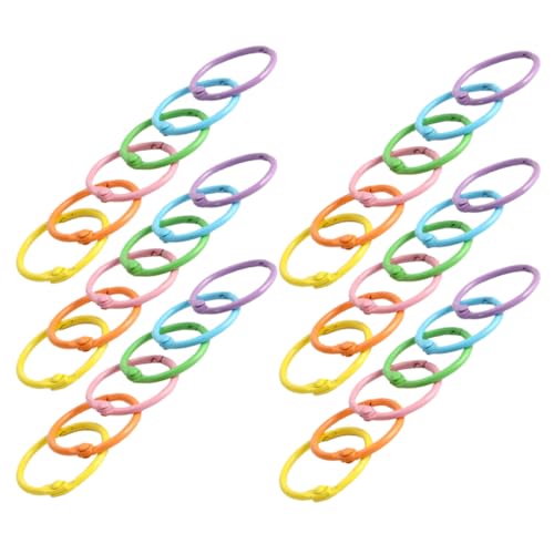SEWACC 40 Stück Bunte Schlüsselringe für Karteikarten Scrapbooking und Kreative Bastelprojekte Robuste Langlebige Ringe für Designs von SEWACC
